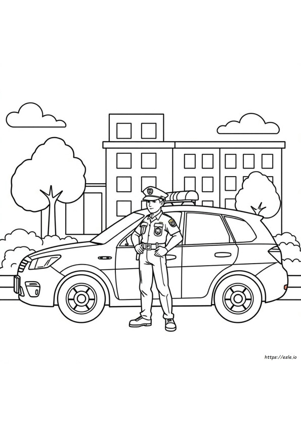 Poliisimies Värityskuvat