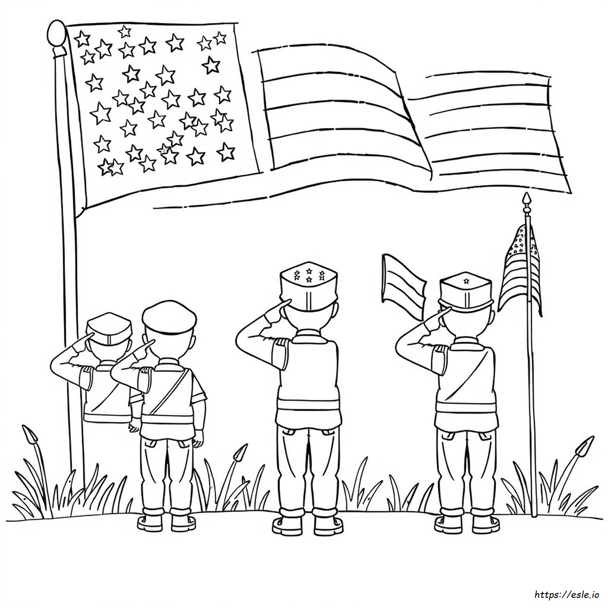 Veterans Day Malvorlagen Für Den Kindergarten