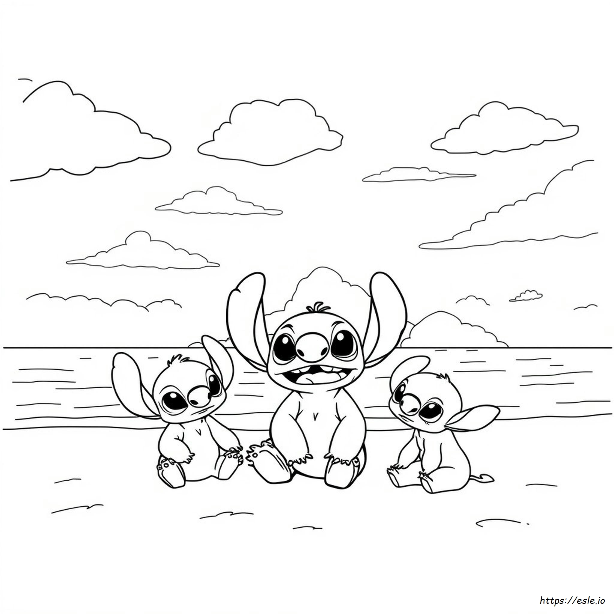 Verișorii Lui Stitch De Colorat