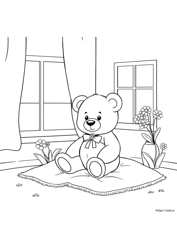 テディベアのぬりえ