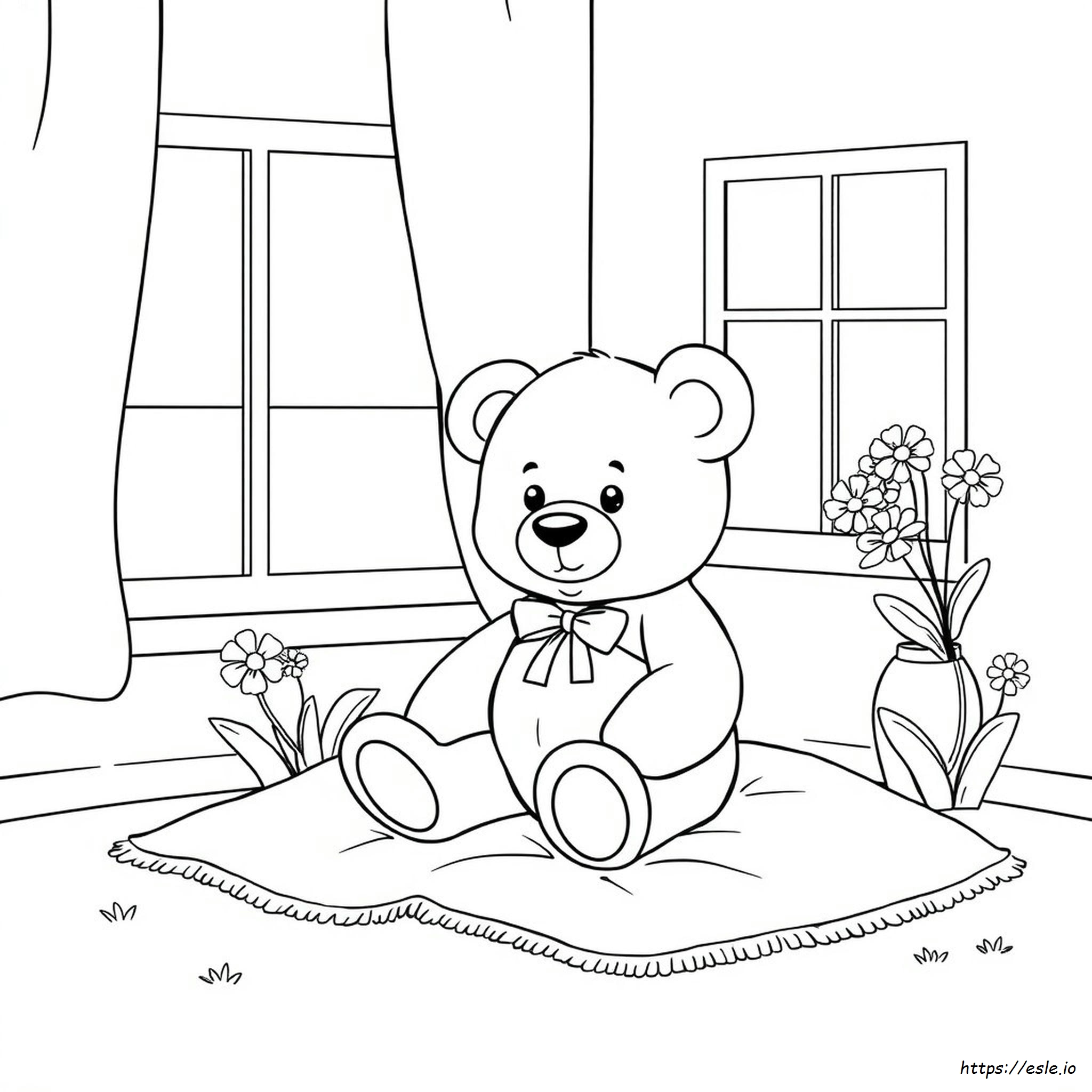Coloring Picture Of Teddy Bear