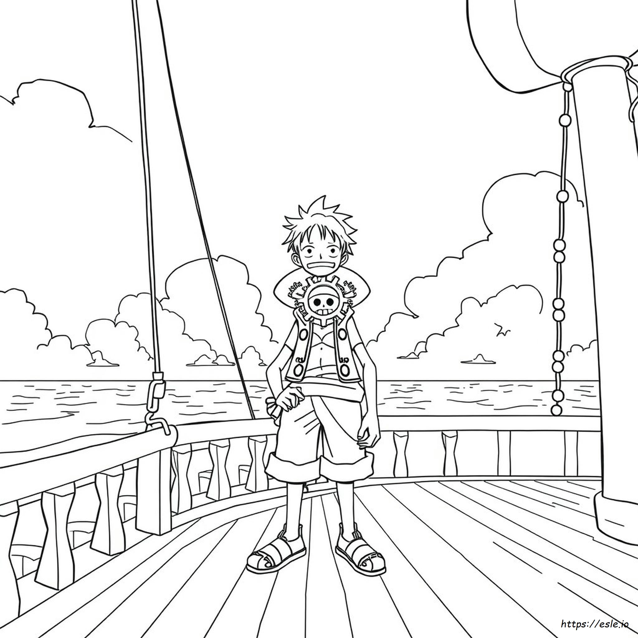 Luffy Gear 5 Coloring Page