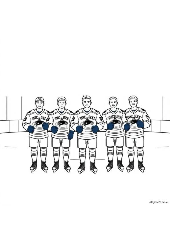Vancouver Canucks Colouring Pages
