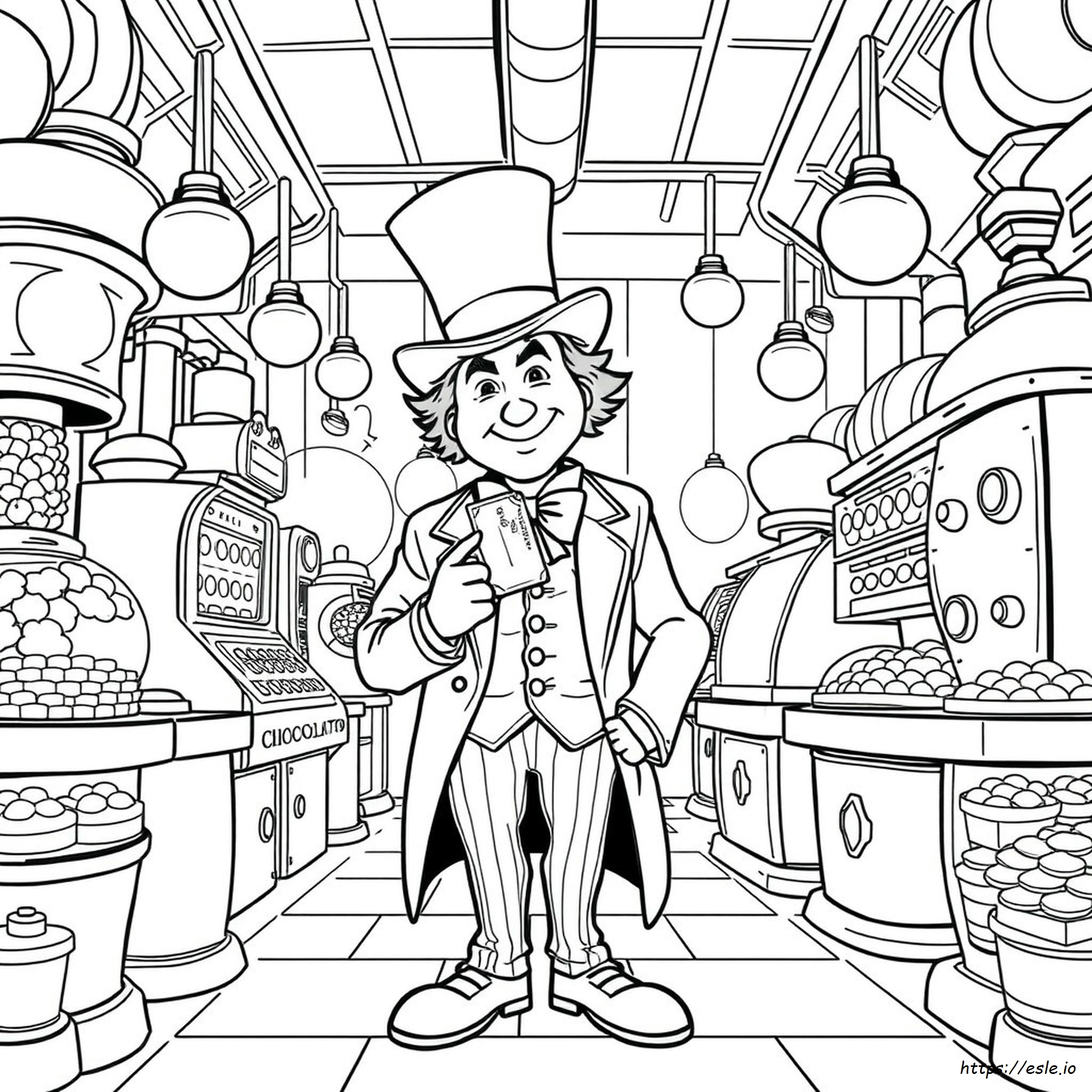 Willy Wonka Colouring In