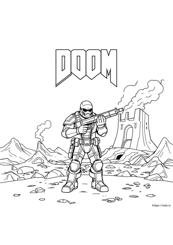 Doom Slayer Coloring Pages