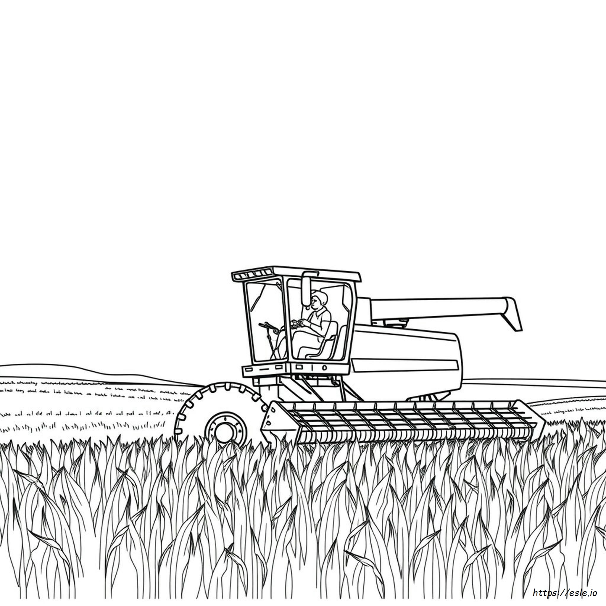 Combine Harvester Colouring