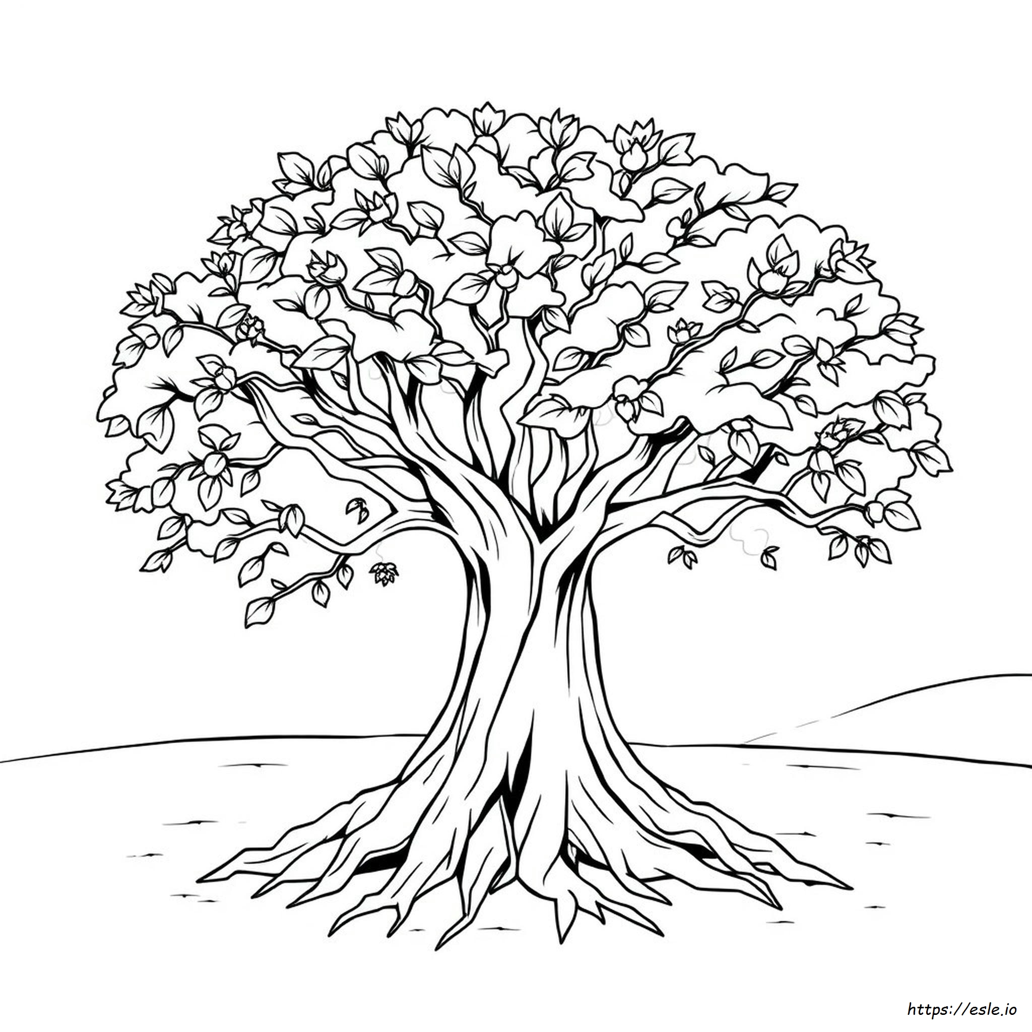 Banyan Tree Coloring Pages