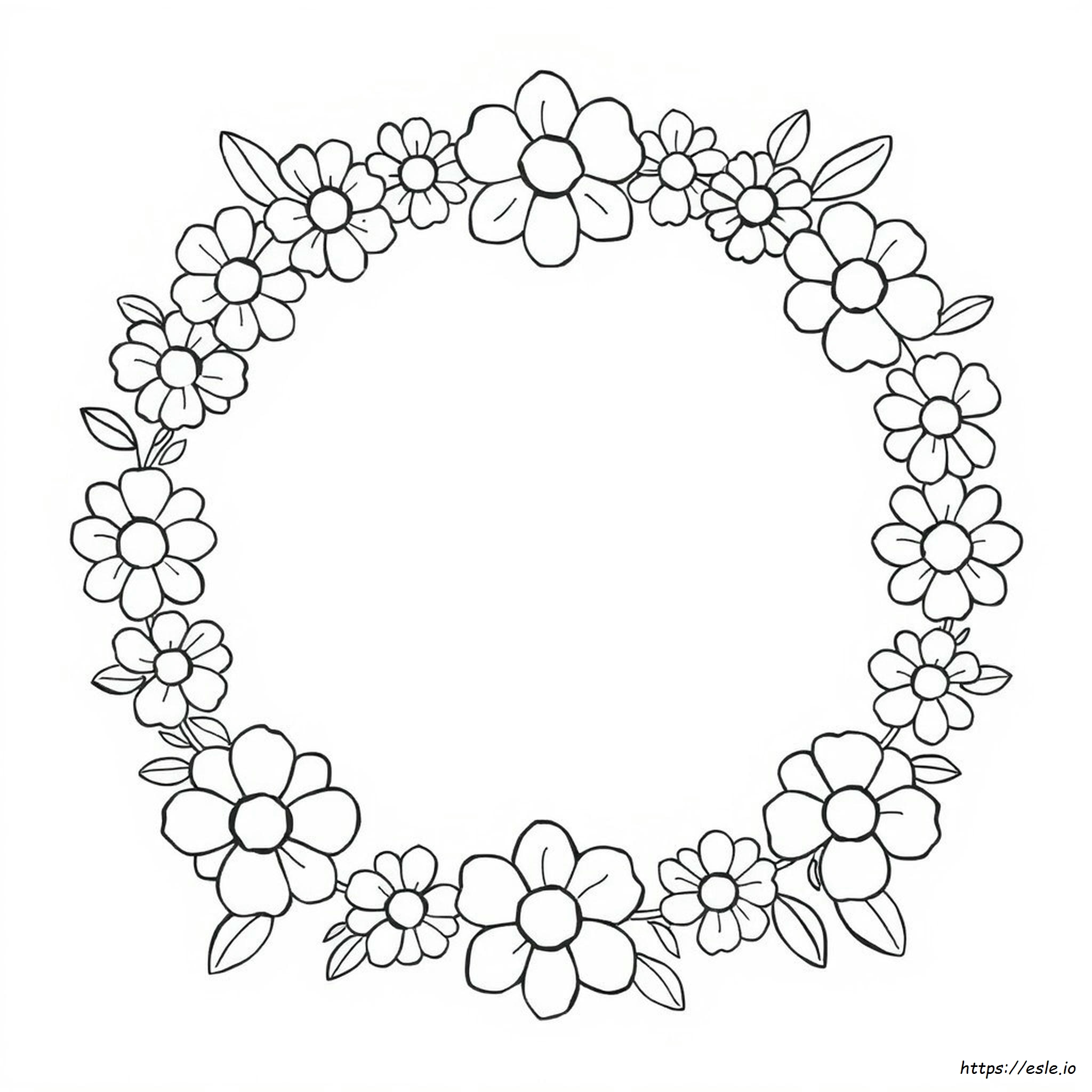Floral Border Coloring Page