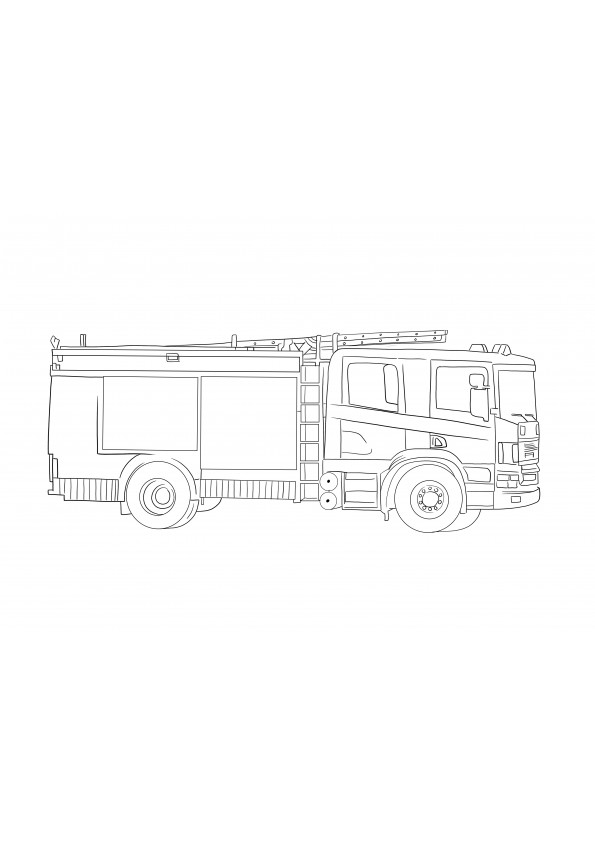Our Fire Truck coloring sheet is ready to go and be printed