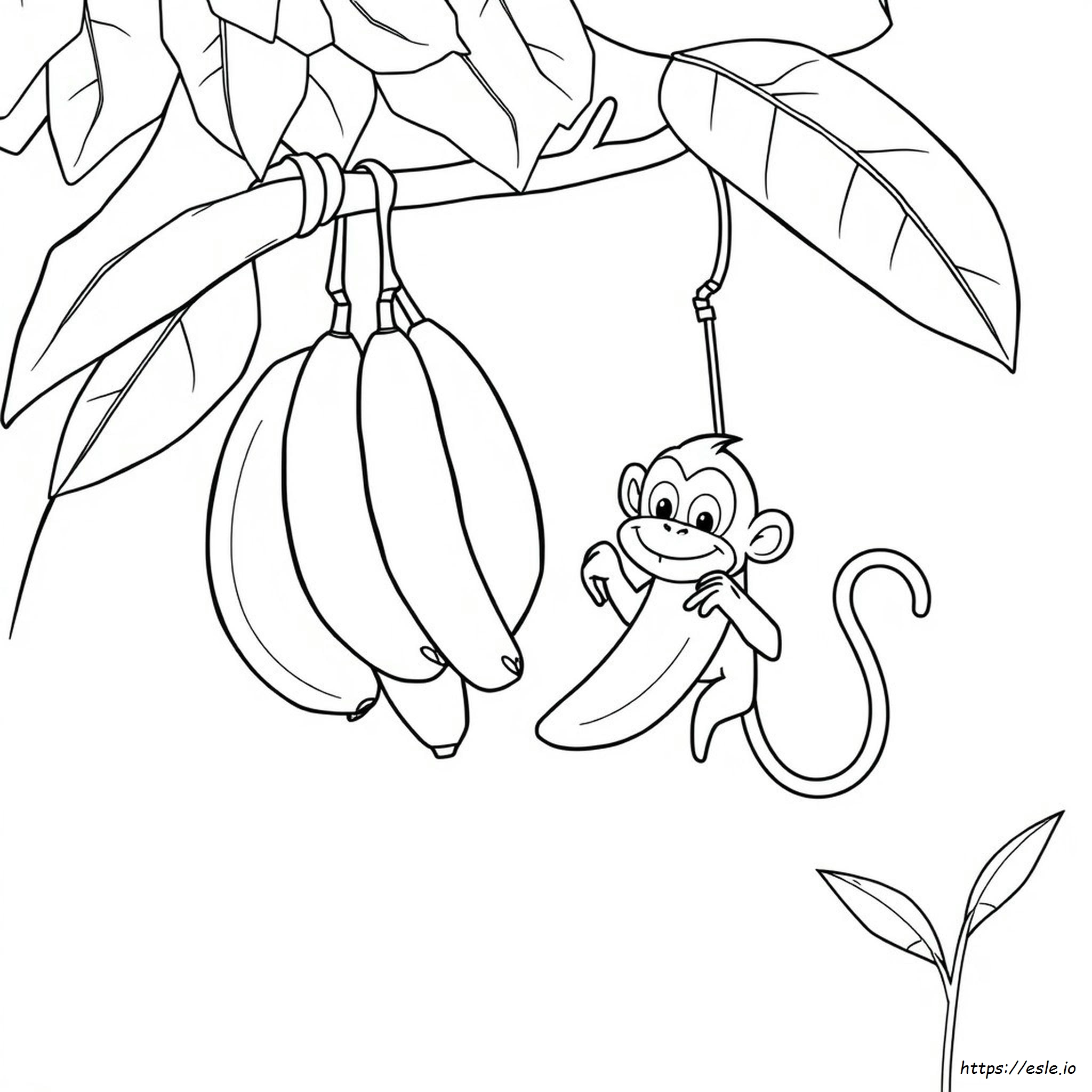 Funny Banana Coloring Pages