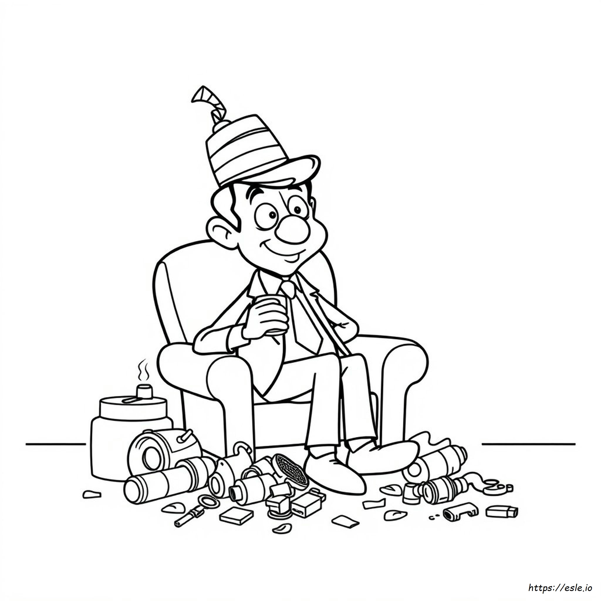 Mr Bean Cartoon Colouring Pages
