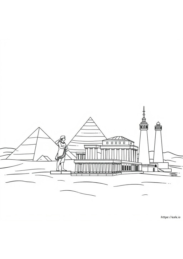 7 Wonders Of The World Coloring Pages