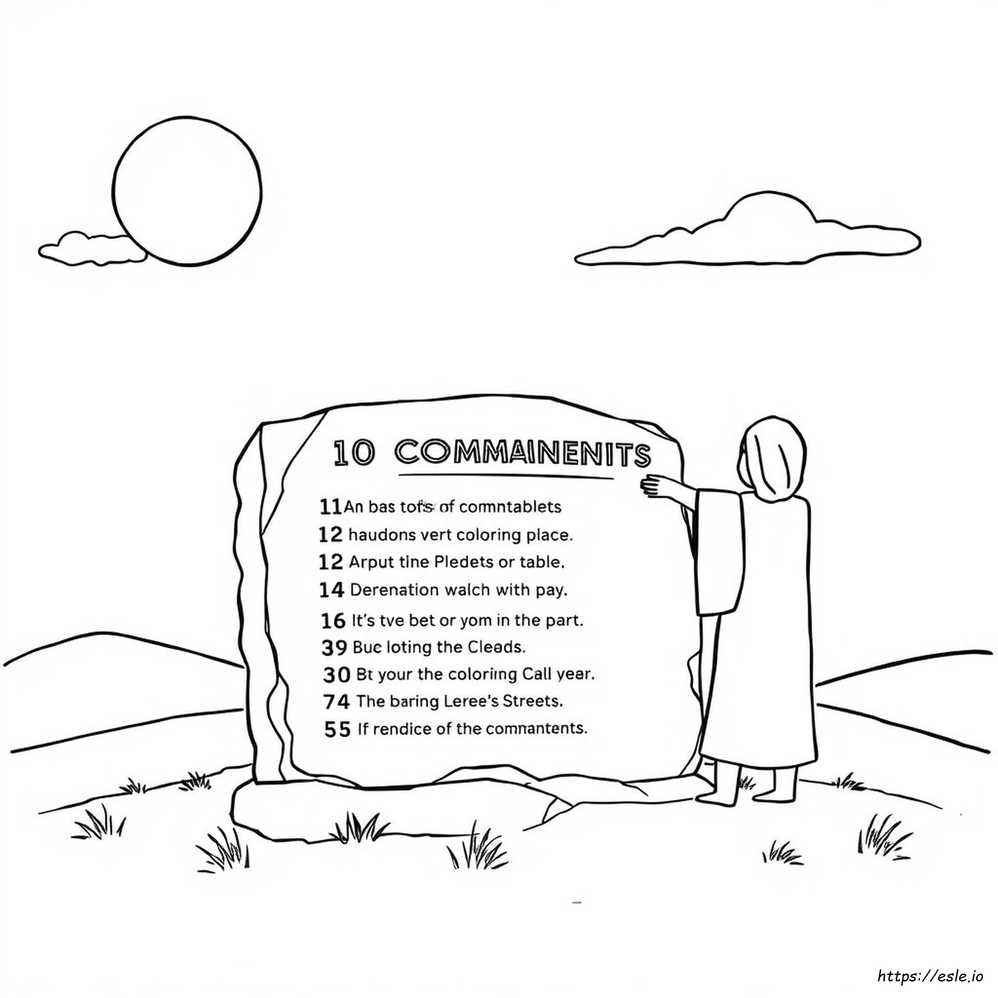10 Commandments Coloring Page For Kids