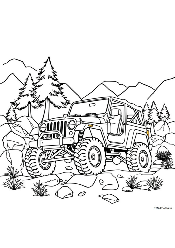 Four Wheeling Coloring Pages
