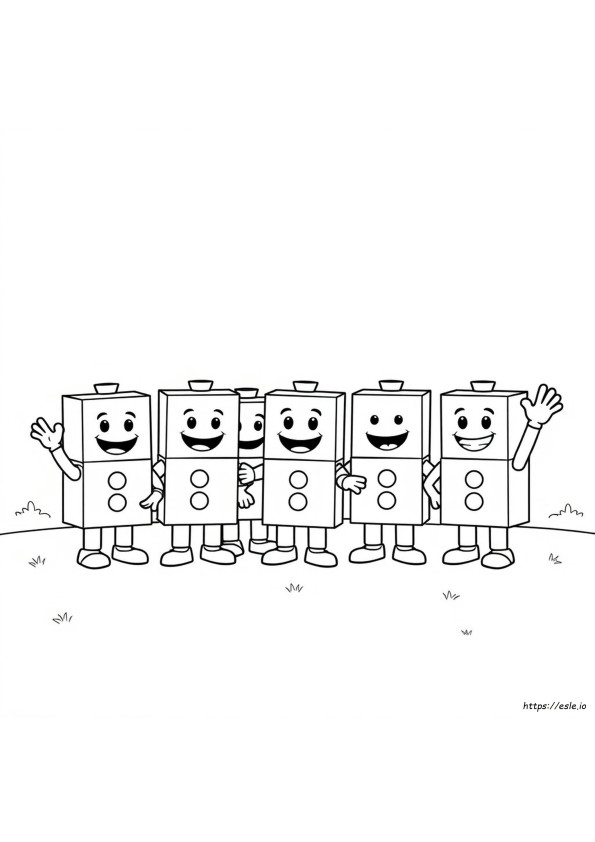 Numberblocks Coloring Pages 1000