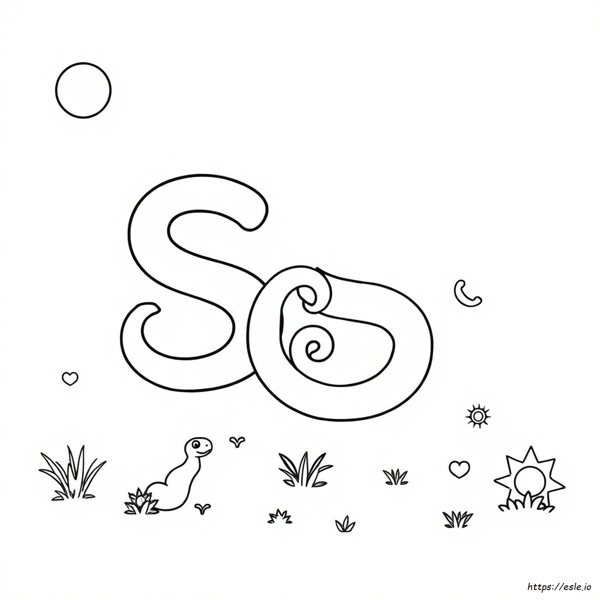 Letter S Coloring Sheets For Preschool
