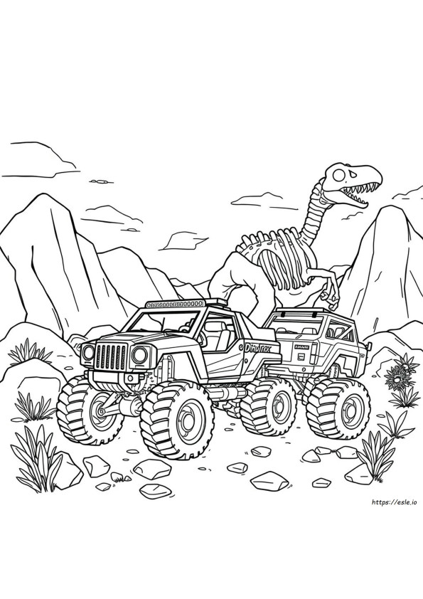 Dinotrux Coloring Sheet