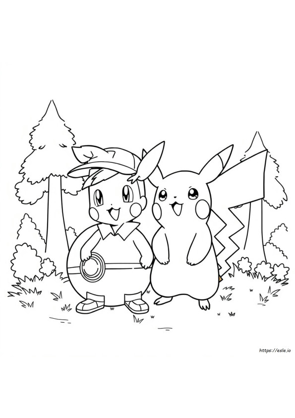 Kolorowanki Ash Ketchum