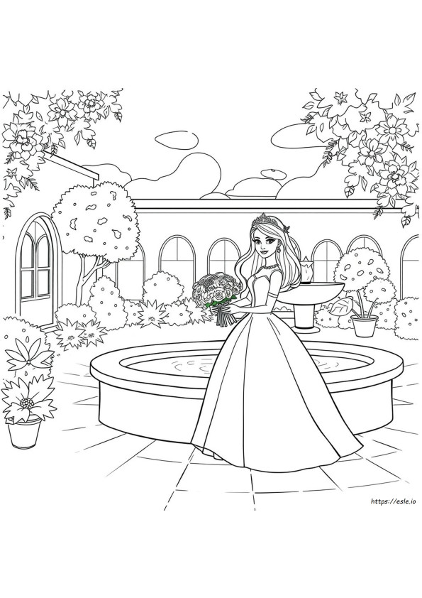 Drawing Princess Barbie Coloring Pages