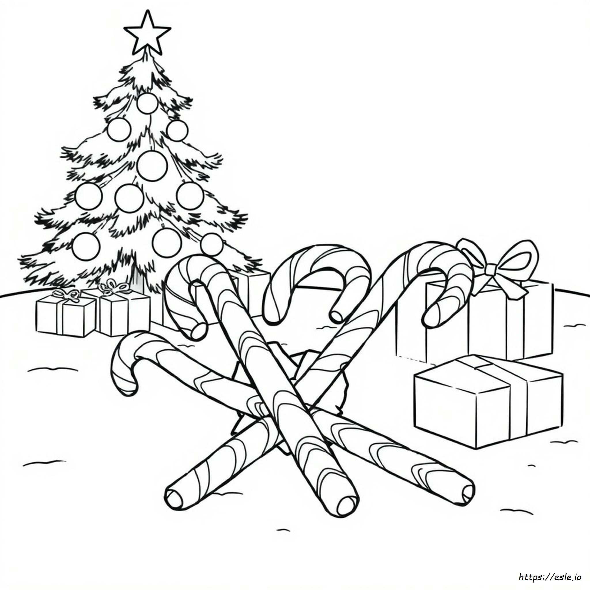 Candy Cane Story Coloring Pages
