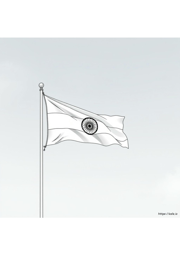 India Vlag Kleurplaten