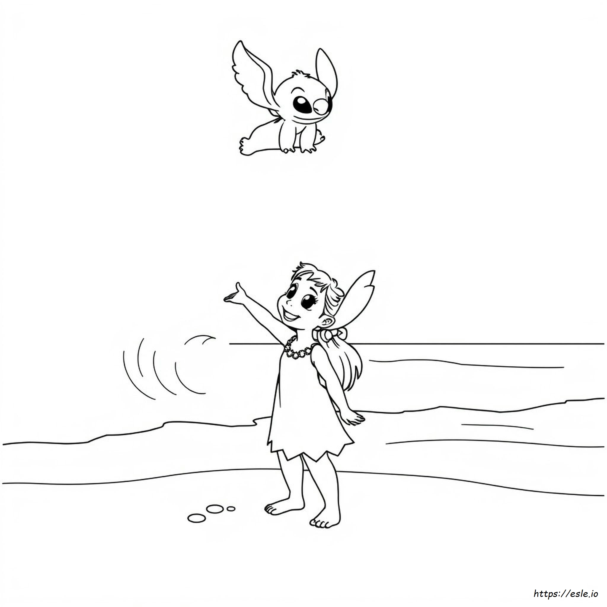 Lilo Și Angel Desene De Colorat