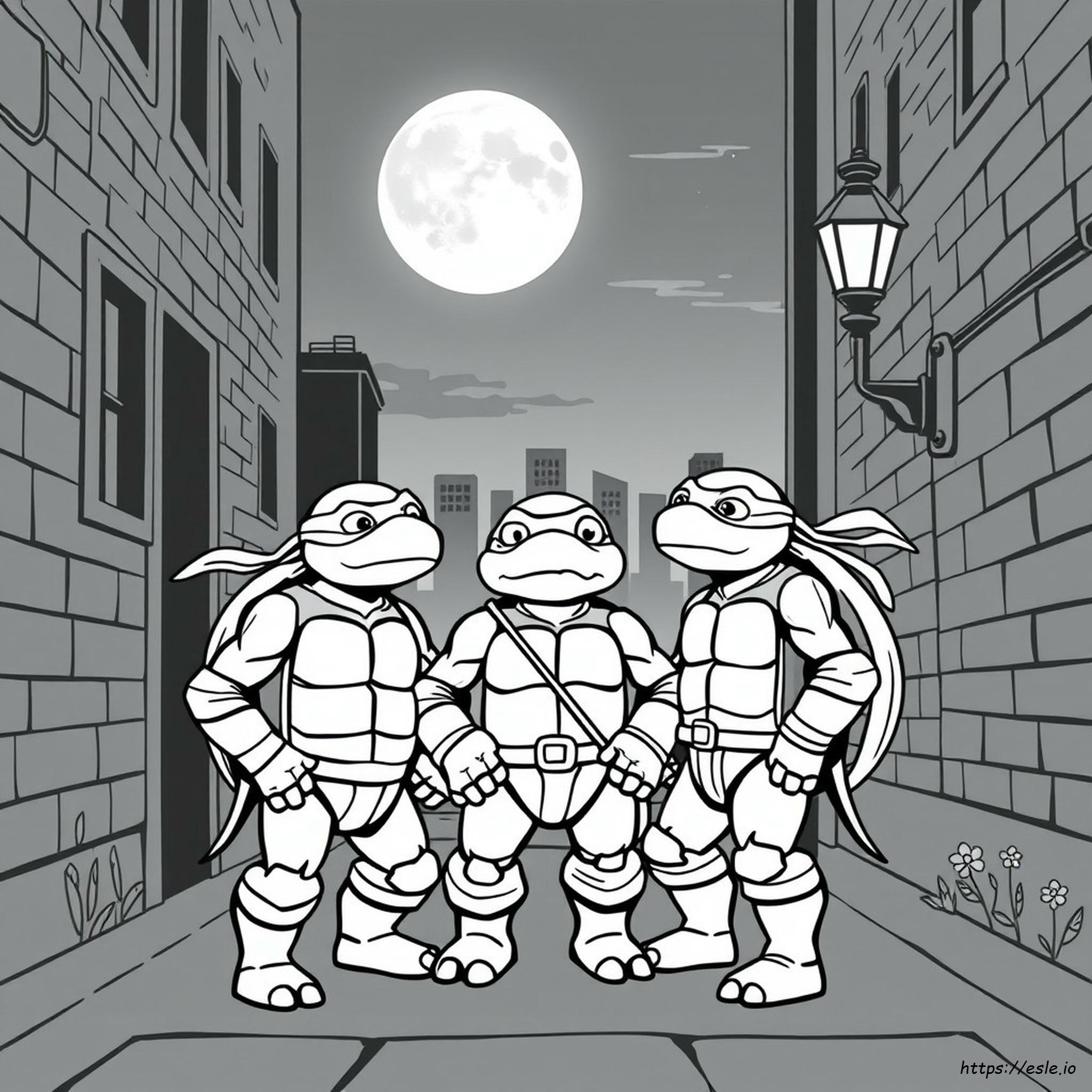 Tortugas Ninja Medianoche Páginas Para Colorear