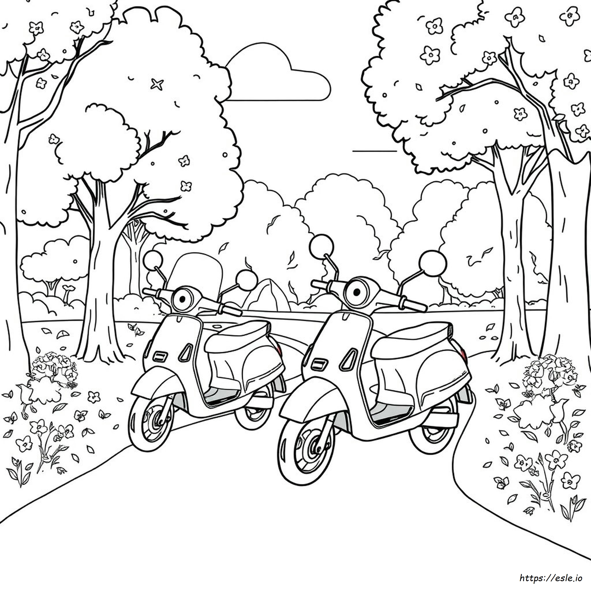 Scooter Coloring Pages