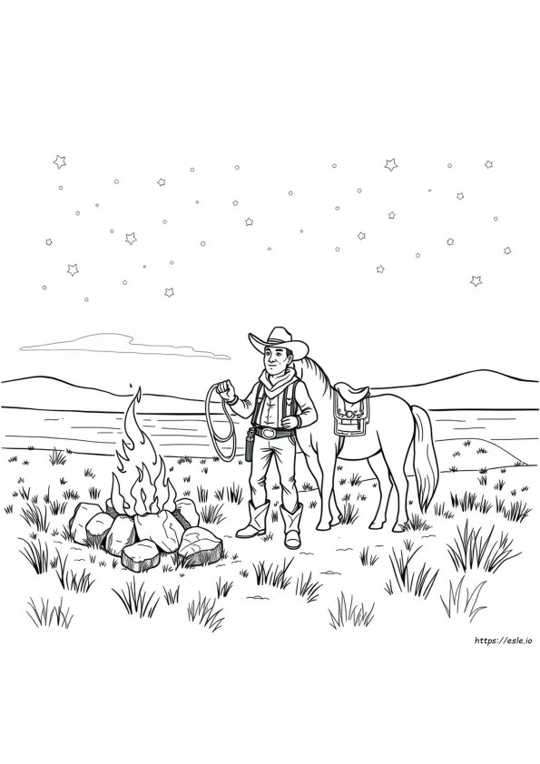Vaquero Realista Para Colorear