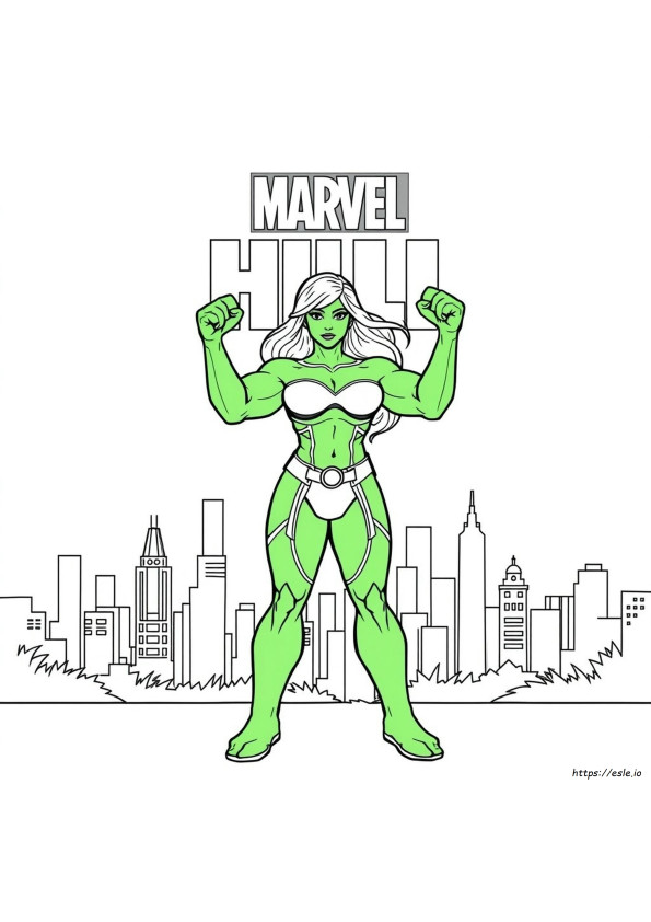 Marvel She-Hulk Da Colorare