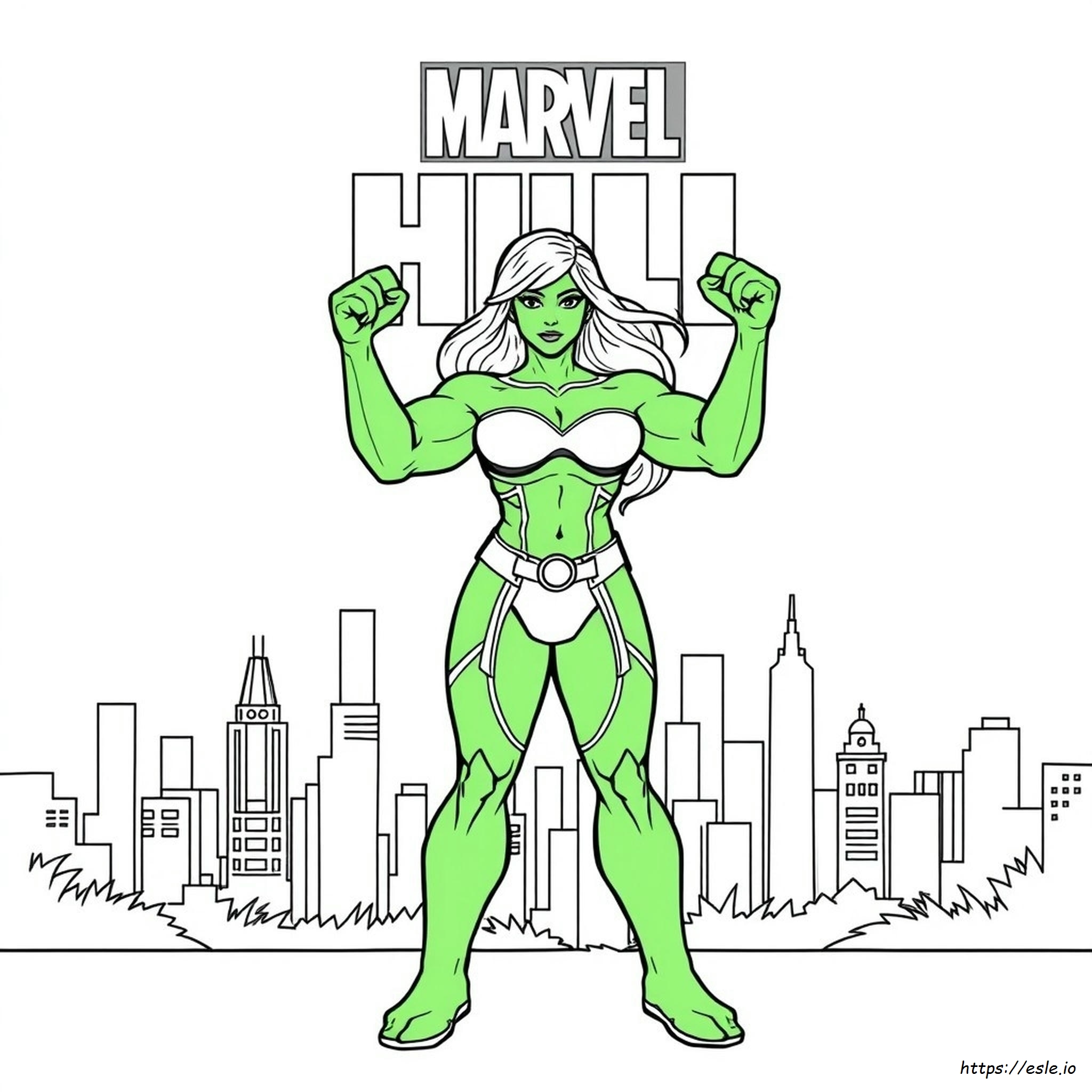 Dibujos Para Colorear De She-Hulk De Marvel