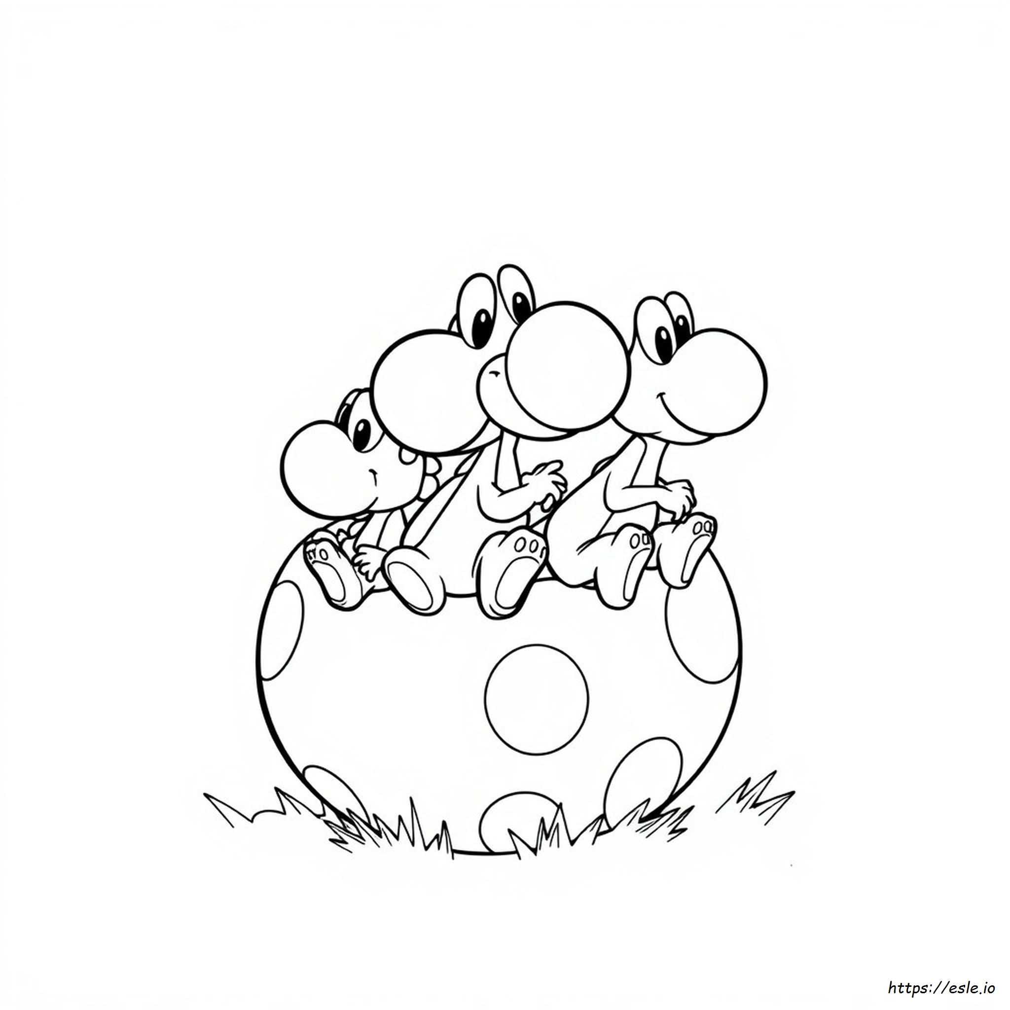 Yoshi Egg Coloring Pages
