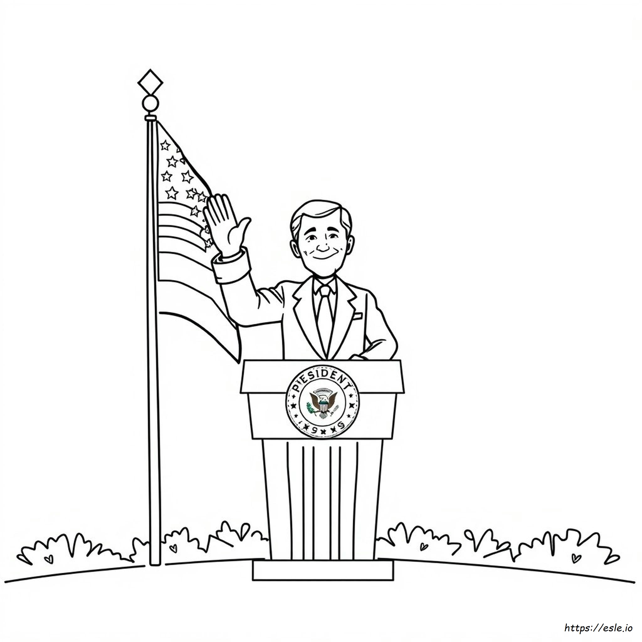 Presidents Day Ausmalbilder