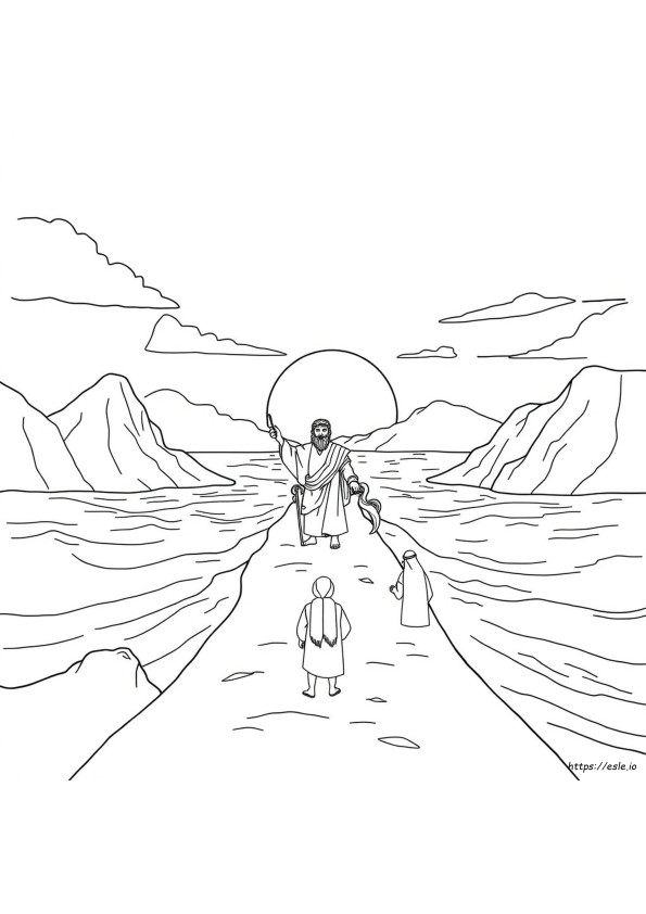 Moisés Para Colorir: Travessia Do Mar Vermelho