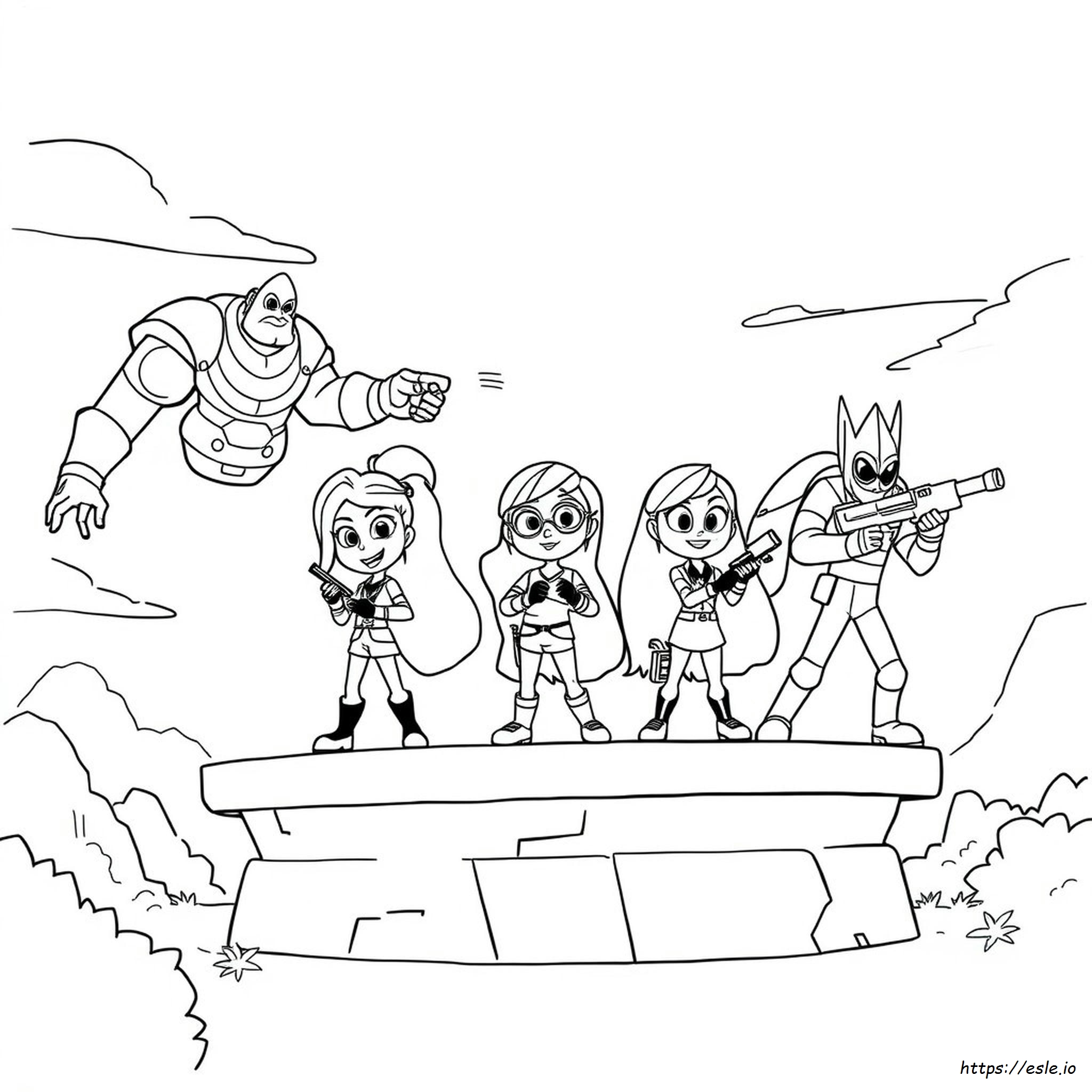 Kim Possible Card Clash Coloring Pages