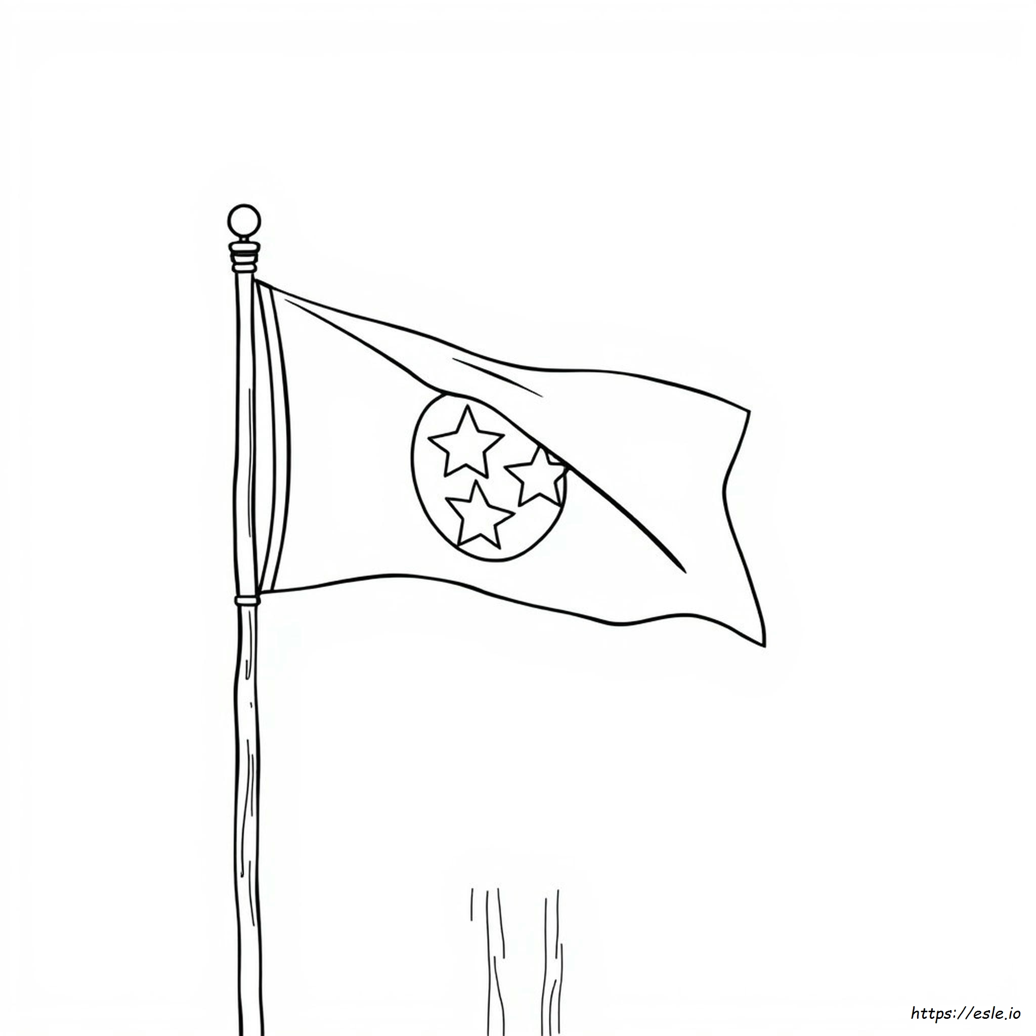 Tennessee State Flag Coloring Page