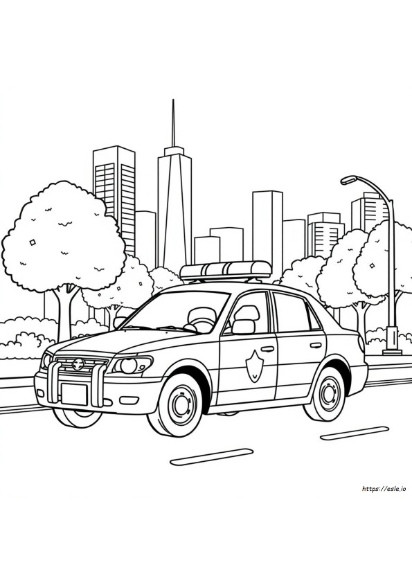 Coloring Book Police Car