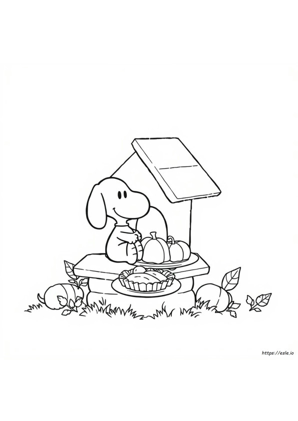 Snoopy De Ziua Recunoștinței, Planșe De Colorat