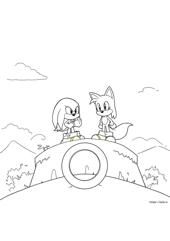 Sonic And Knuckles Colouring Pages