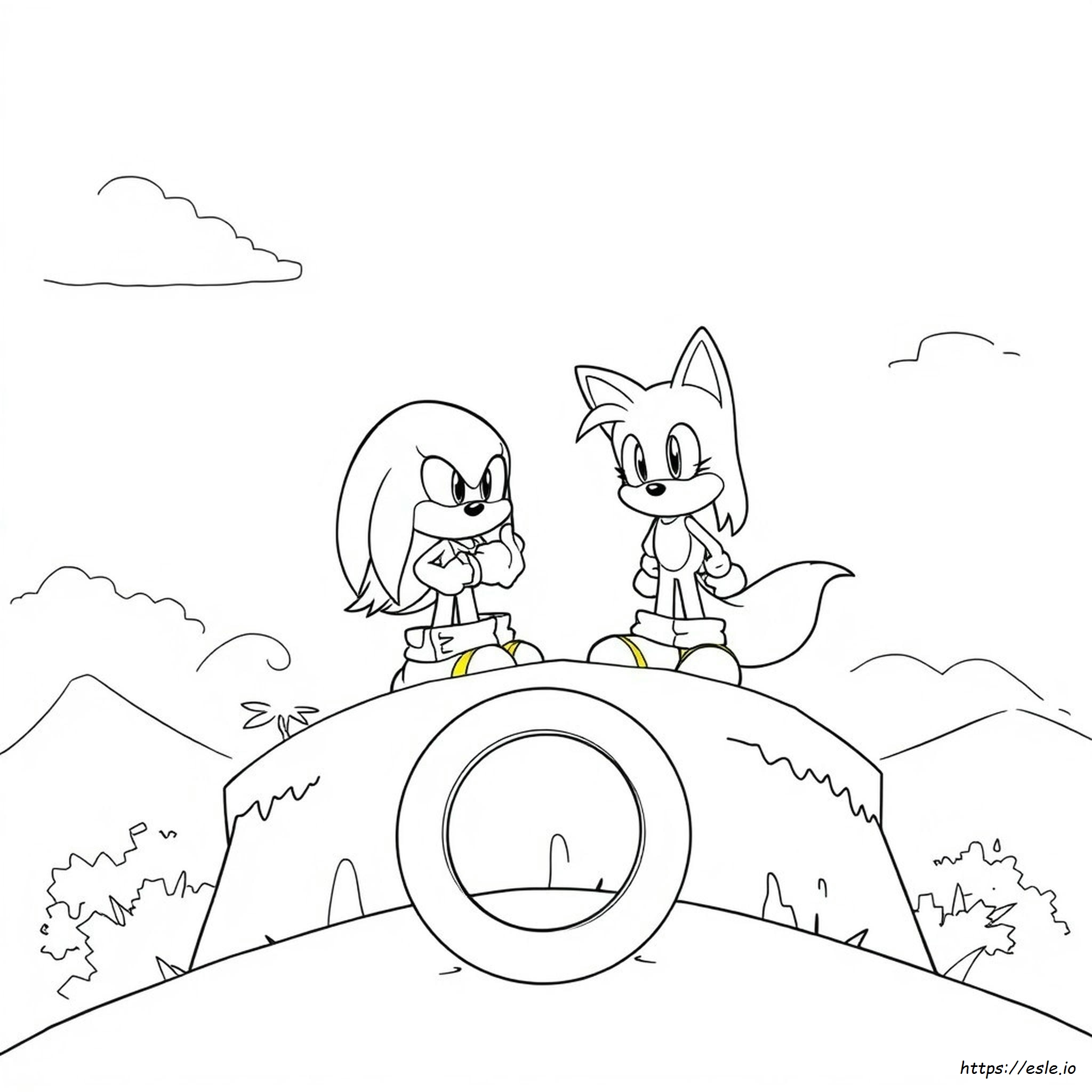 Sonic And Knuckles Colouring Pages