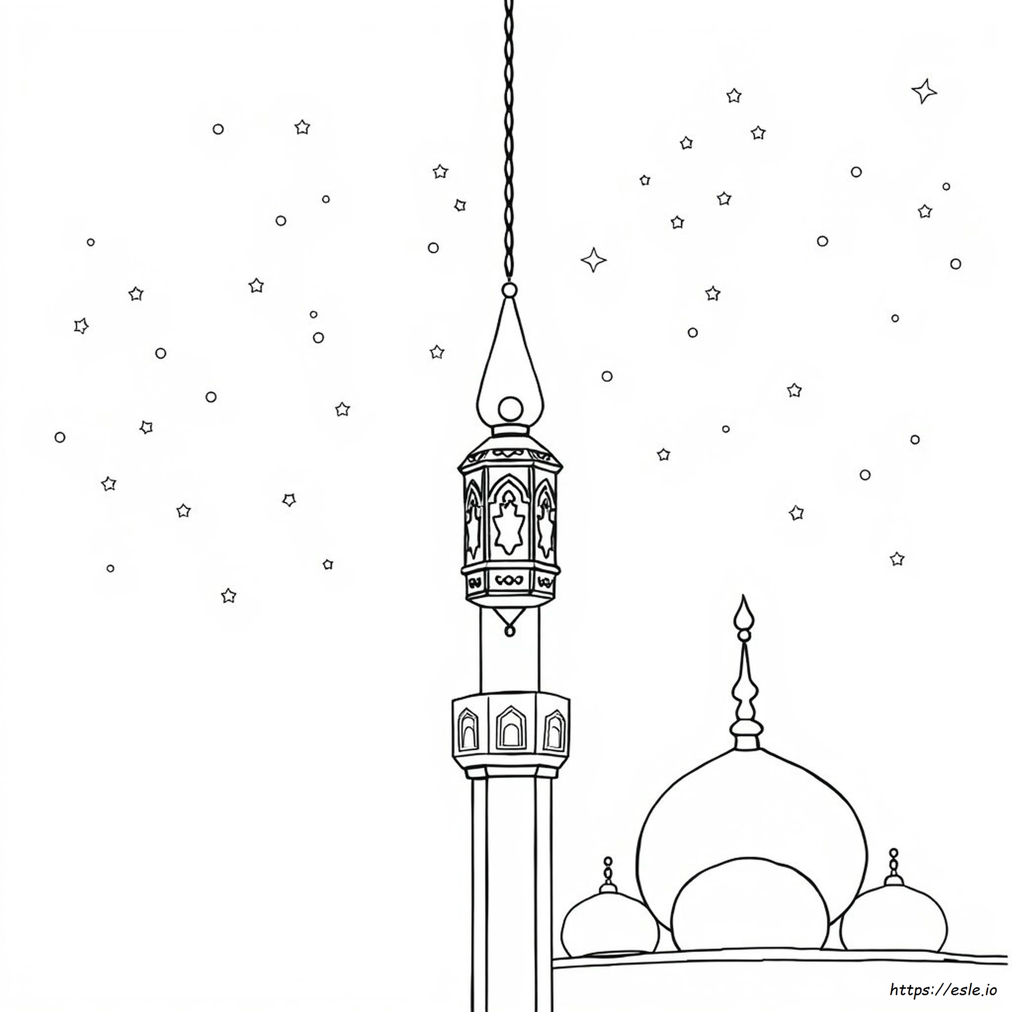 Coloring Ramadan Clipart Black And White