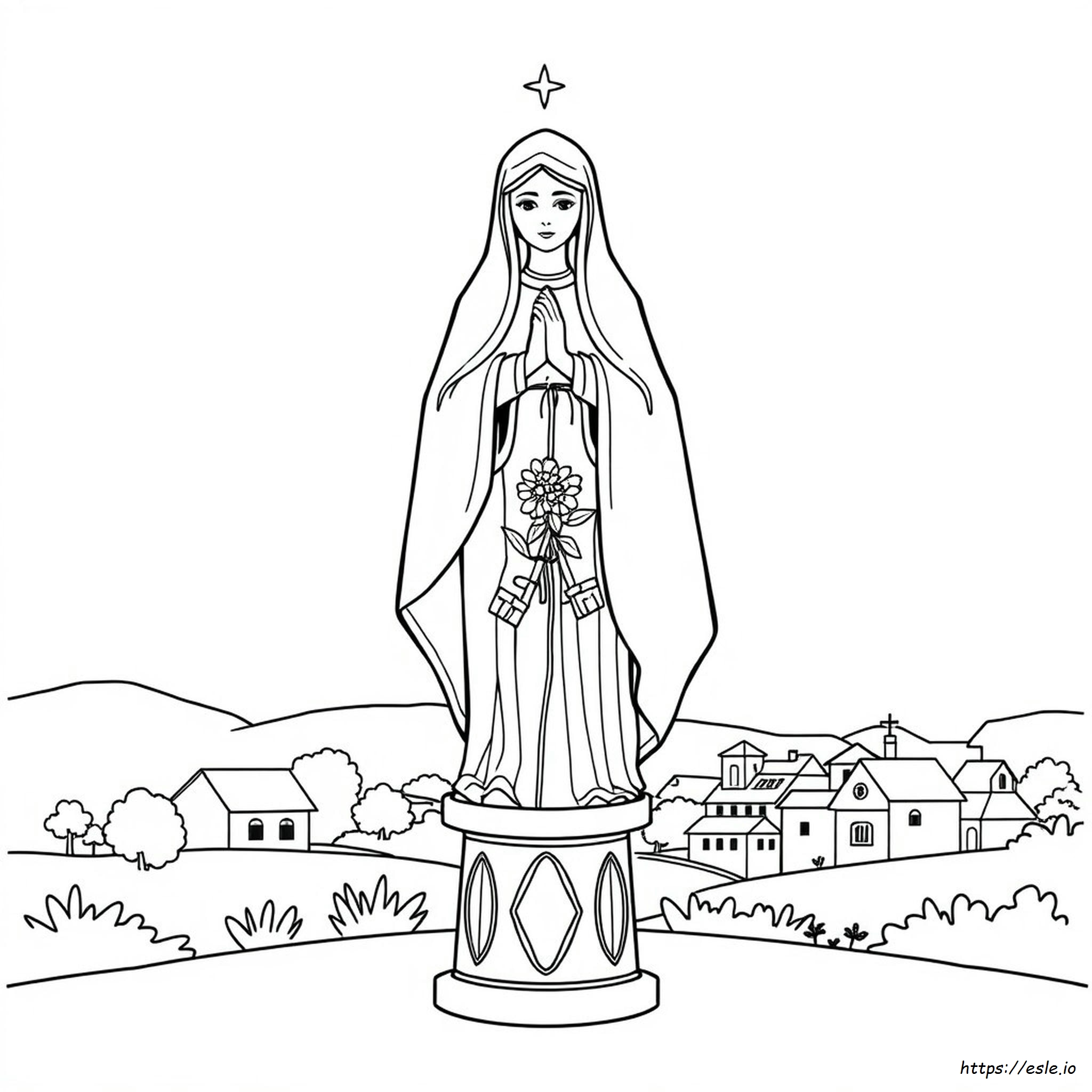 Our Lady Of Fatima Coloring Page