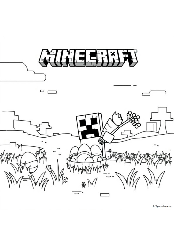 Minecraft Húsvéti Színező