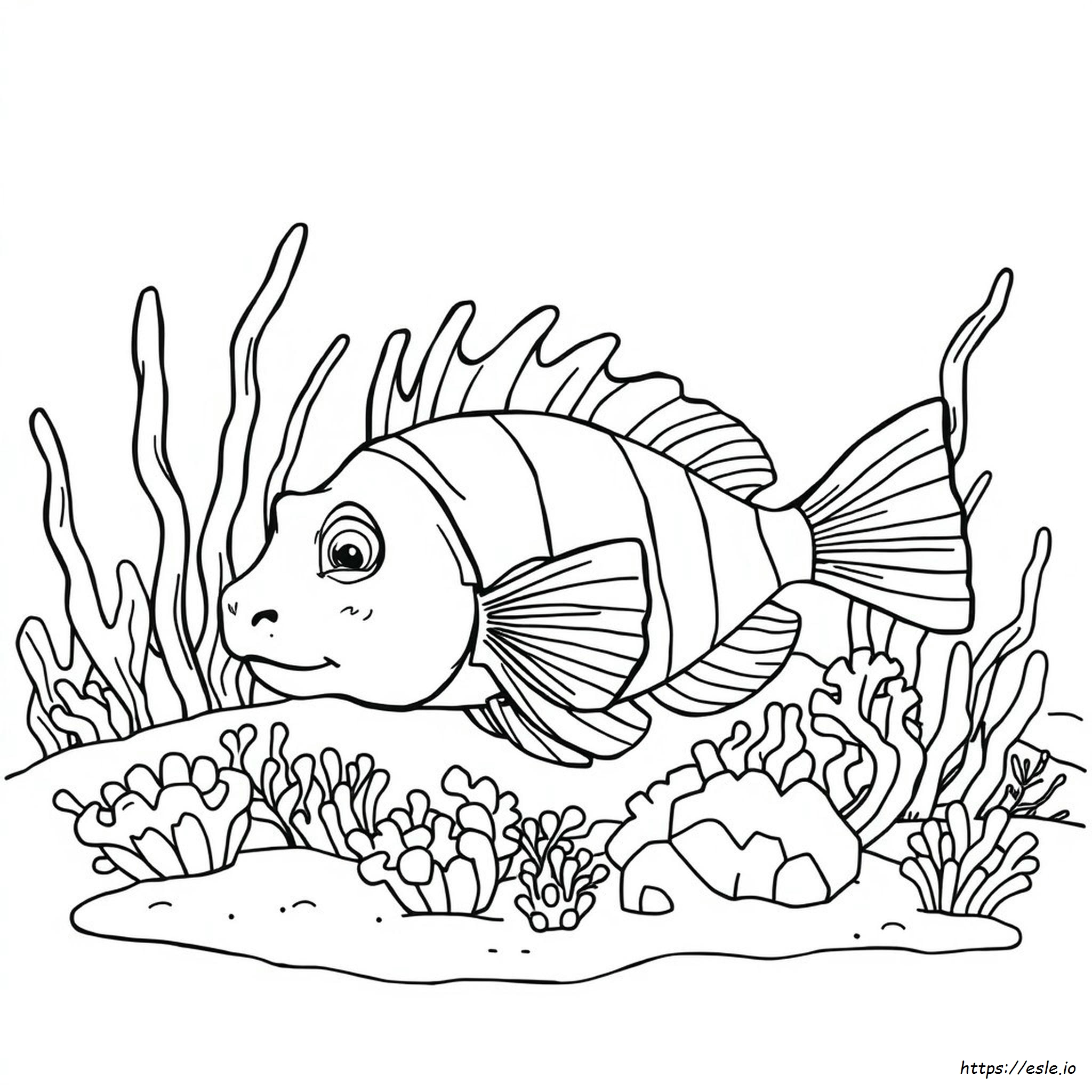 Lion Fish Coloring Page