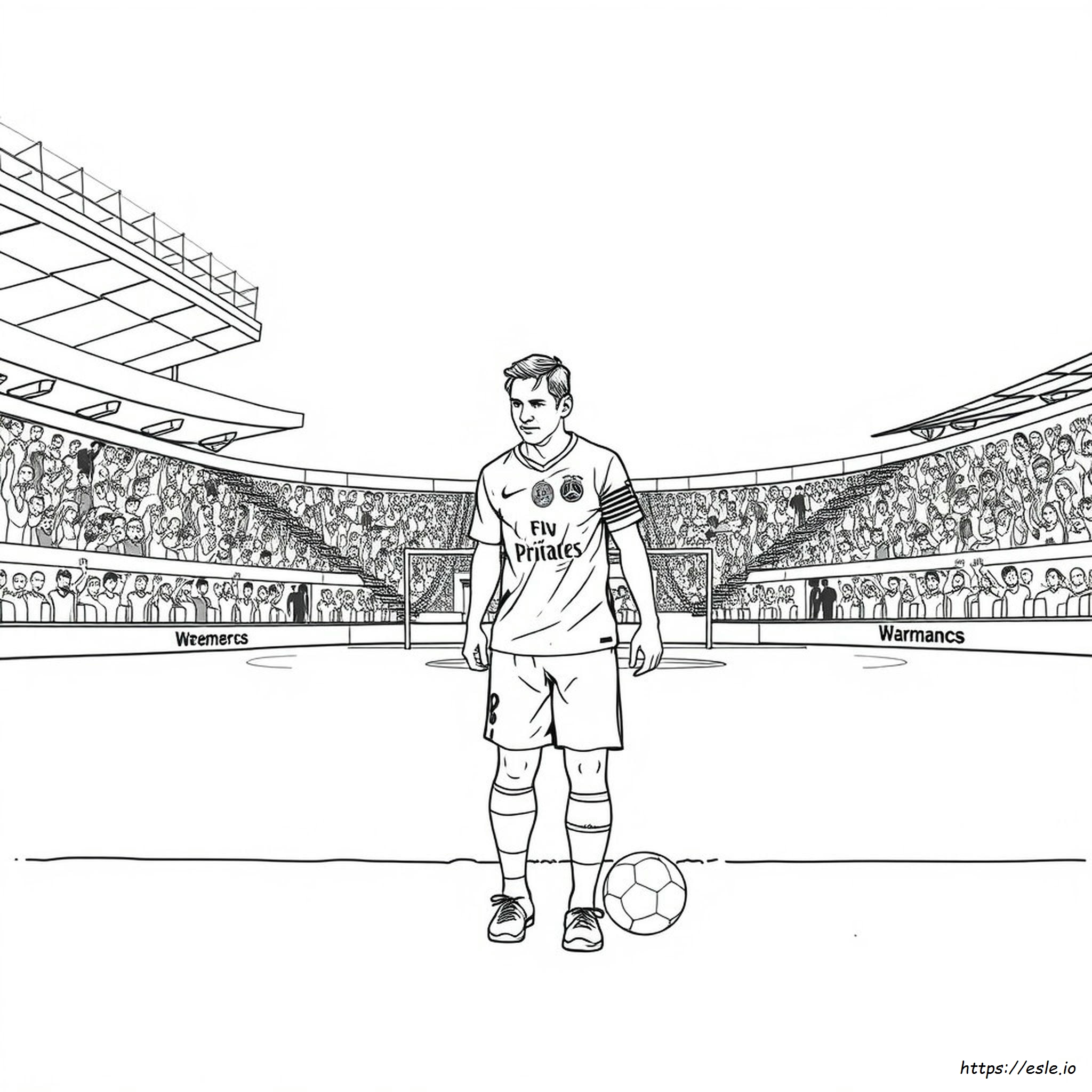 Drawing Messi Coloring Pages Psg