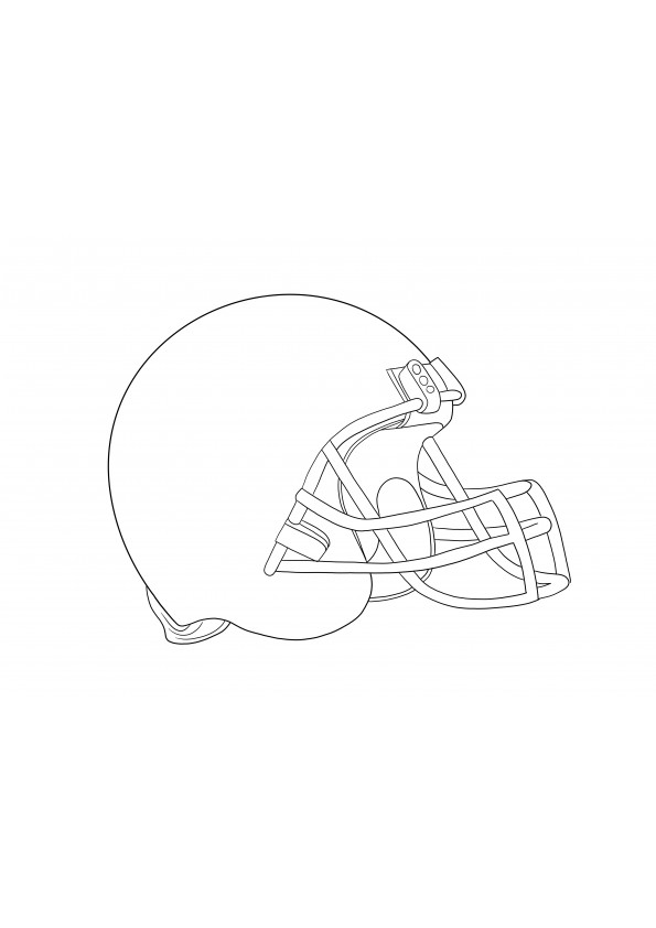 American Football Helmet printable for free to color for sports lovers