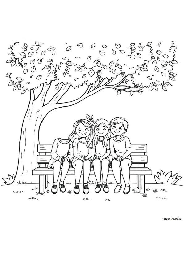 4 Best Friends Coloring Pages