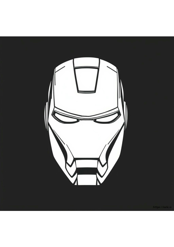 Volto Di Iron Man Da Colorare