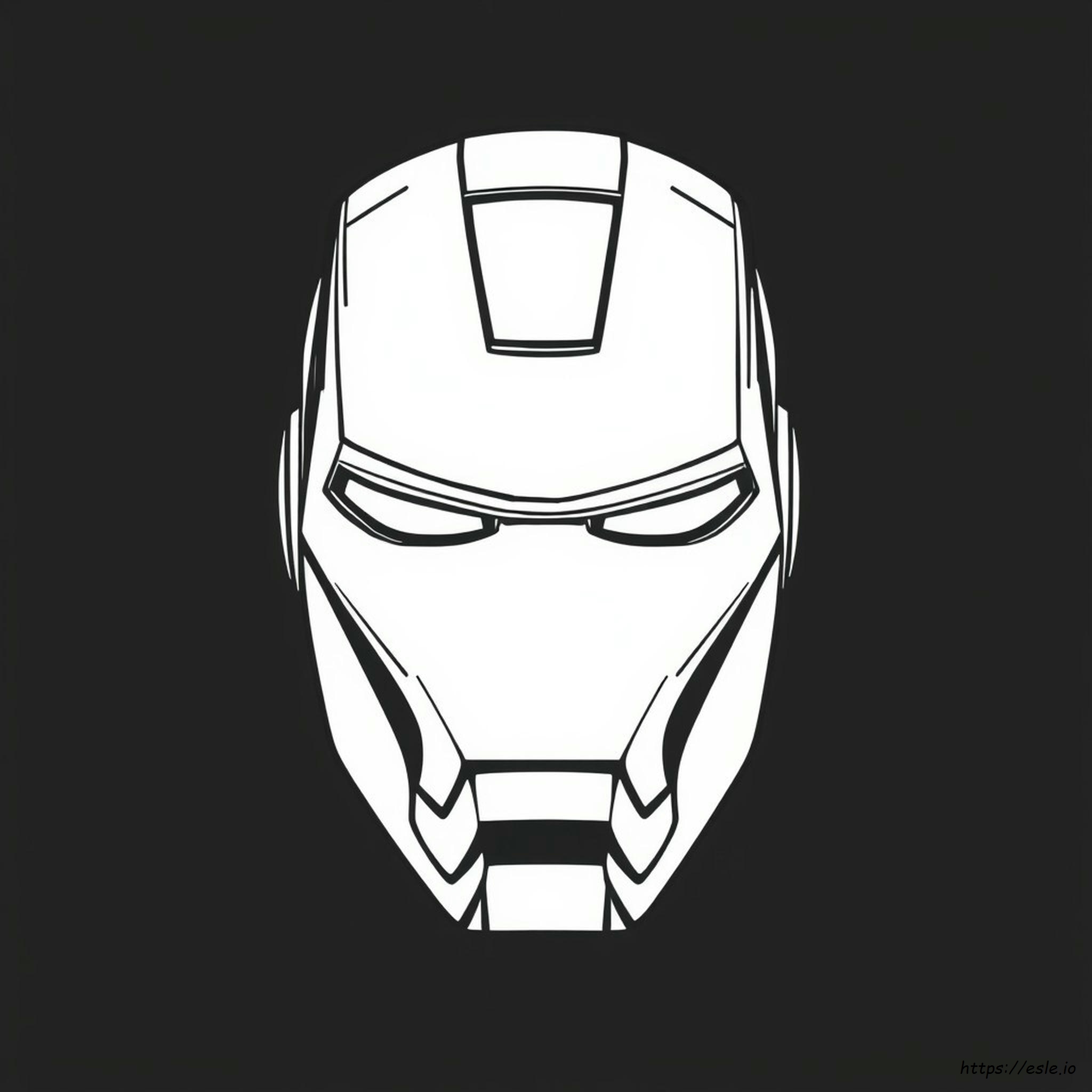 Volto Di Iron Man Da Colorare