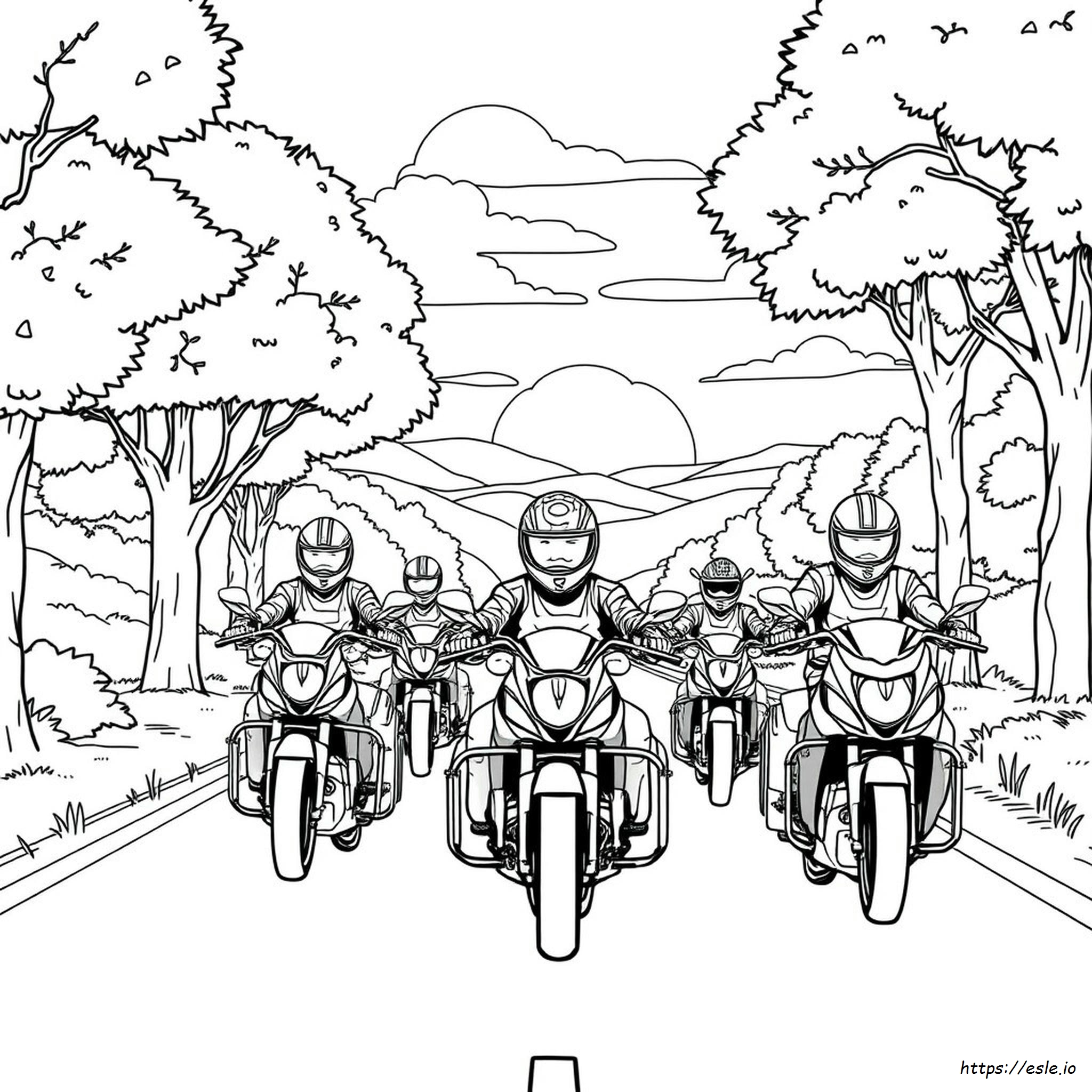 Free Coloring Pages Motorcycles